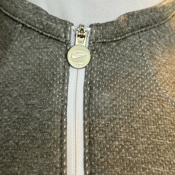 Ladies Nike Golf Track Jacket in Heathered Grey and White - Picture 6 of 7